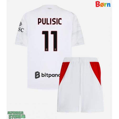 AC Milan Christian Pulisic #11 Replika Babytøj Udebanesæt Børn 2026-27 Kortærmet (+ Korte bukser)